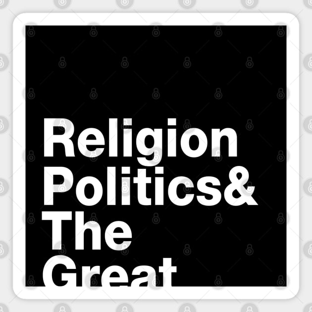 Religion Politics & The Great Pumpkin Magnet by AlwaysHalloweenShop